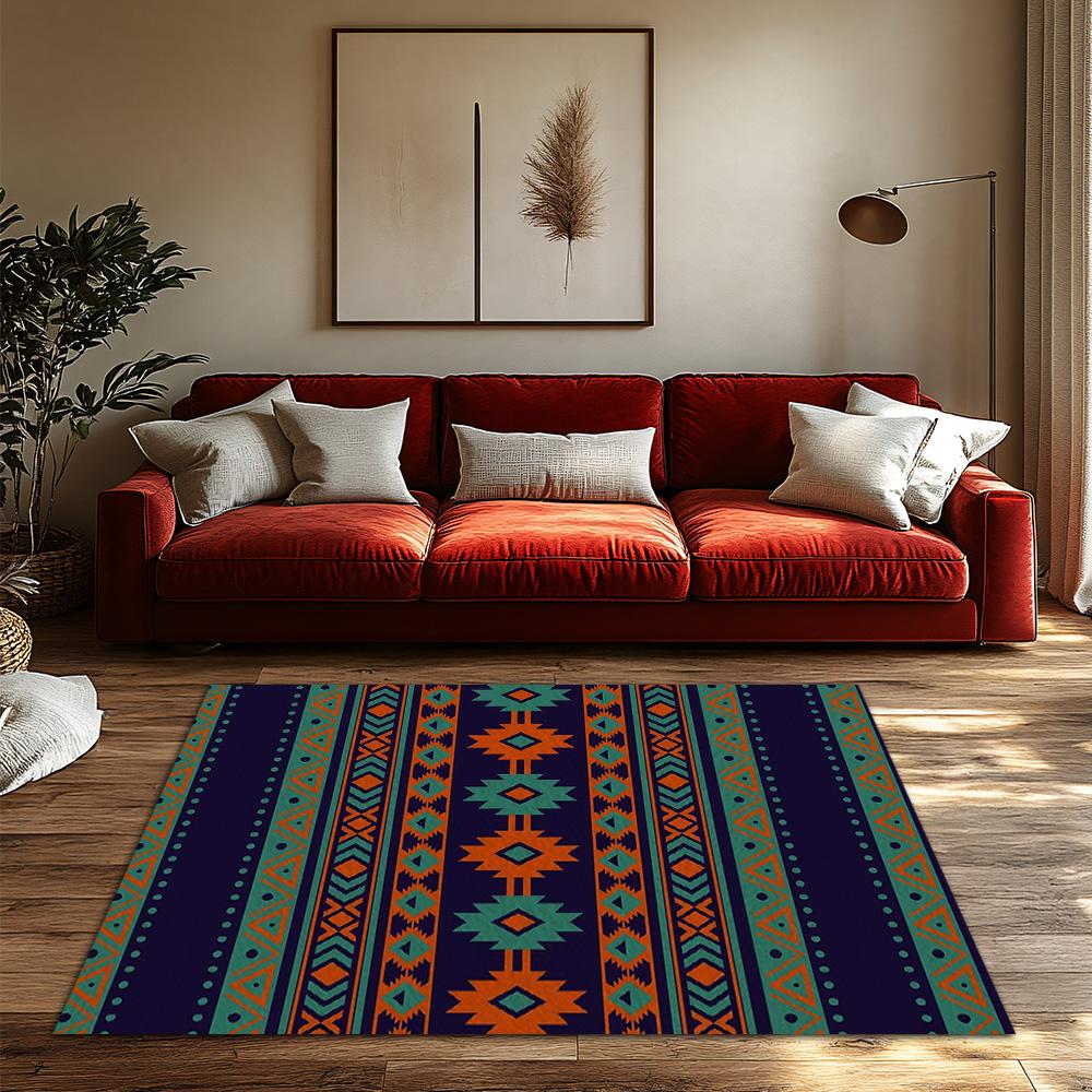 Boho Area Rug Non Slip Washable Indoor Outdoor Carpet Modern Abstract Geometric Pattern Home Decor Living Room Floor Mat 6x9