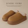 Cotton Slippers for Women In Autumn and Winter, Warm At Home, Plush Indoor, Men In Winter, Thick Soled Home