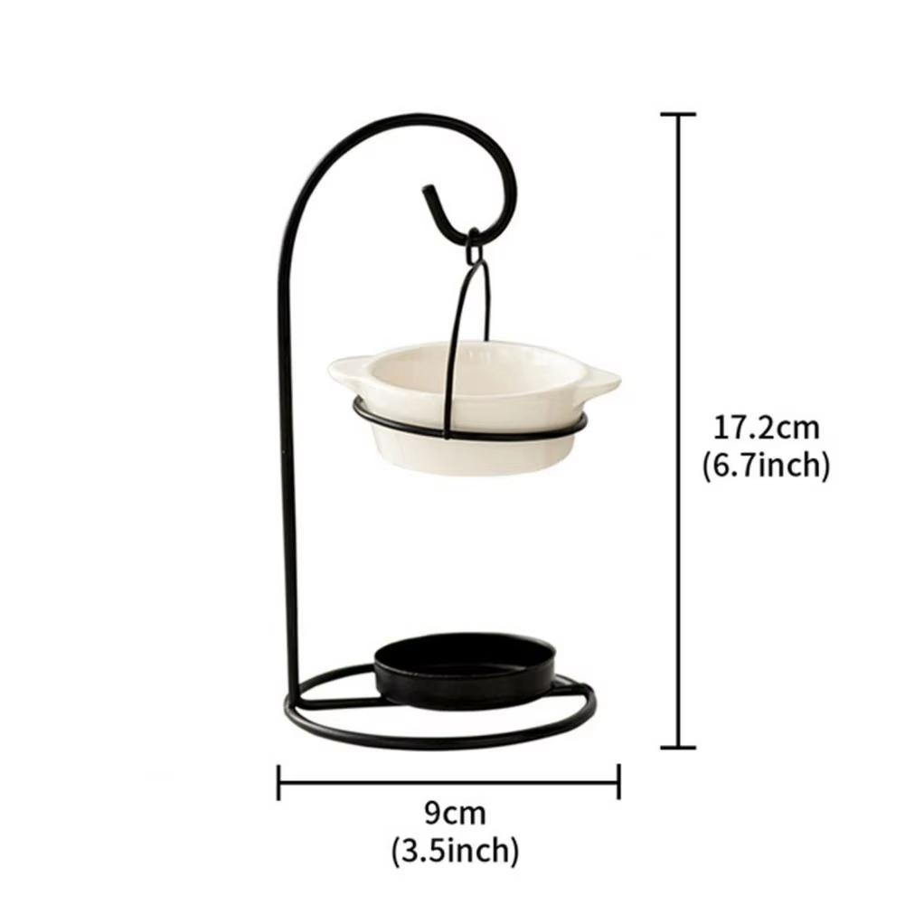 Home Decor Burner Ceramic Essential Oil Burner with Tea Light Candle Holder for Aromatherapy Diffuser Bedroom Office Home