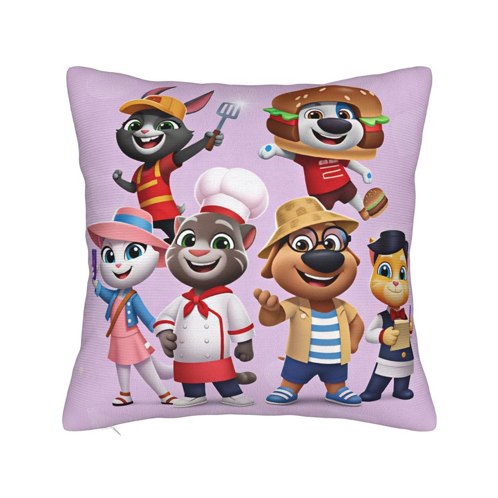 Game T-Talking T-Tom And F-Friends Pillow Cover Comfy Cushion Cover Morden Pillow Case For Sofa Couch Bed Living Room