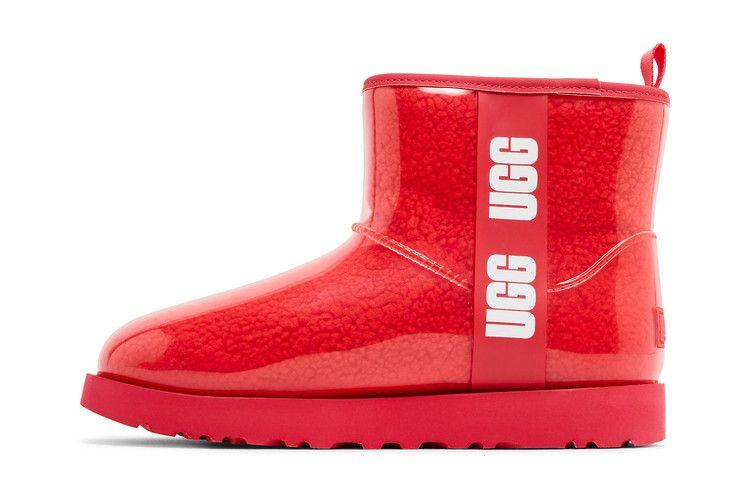 Women's Boots UGG Classic Clear Mini Boot Hibiscus Pink (Women's) Hibiscus Pink/White