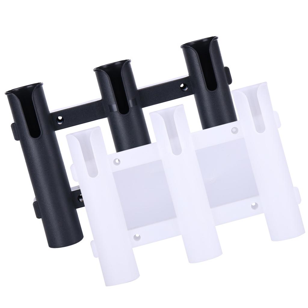 Wall Mounted Fishing Rod Holder Bracket 3 Rods Tube Plastic Boat Fishing Rod Racks