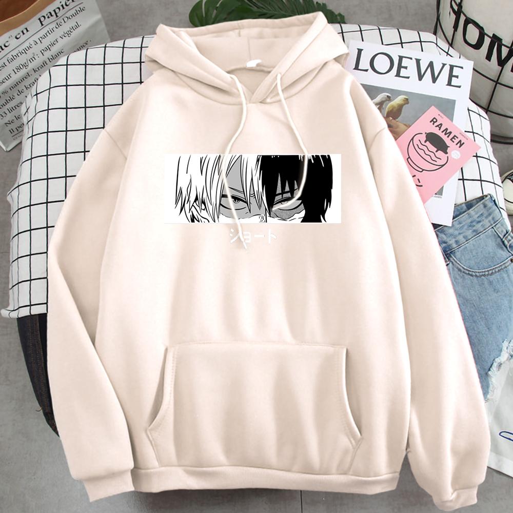 My Hero Academia Hoodies Shoto Todoroki Comic Man Harajuku Street Hip Hop Warm Men Hoody Sweatshirts Oversie Punk Korean Clothes