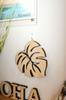 AndLaki Stylish Wooden Monstera Made In Japan from Domestic Natural Hinoki Cypress (AndLaki) Trivet, Trivet, Design, (Natural, Large)