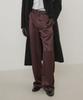 LMOOD Satin Wide Slacks Brown