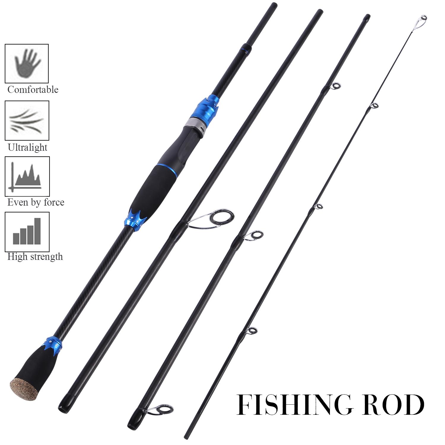 

1,8 м 2,1 м удочка для приманки портативная дорожная нескользящая удочка 4 секции с углеродным волокном 1.8M