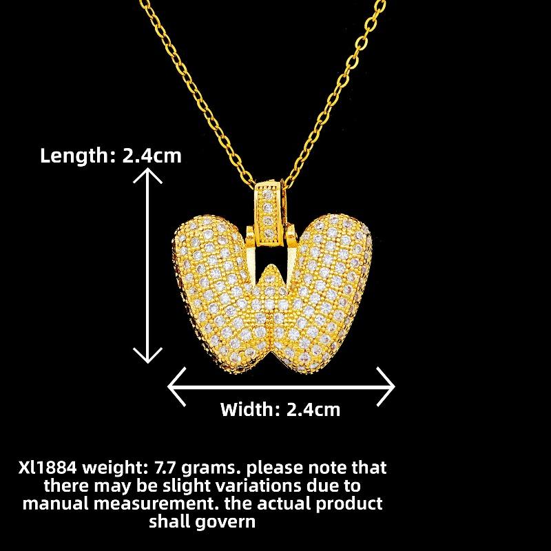 New Style Necklace Featuring Trendy Letter Design In Bold Font, with A Luxurious and Exclusive Look, Suitable for Sophisticated Accessories.