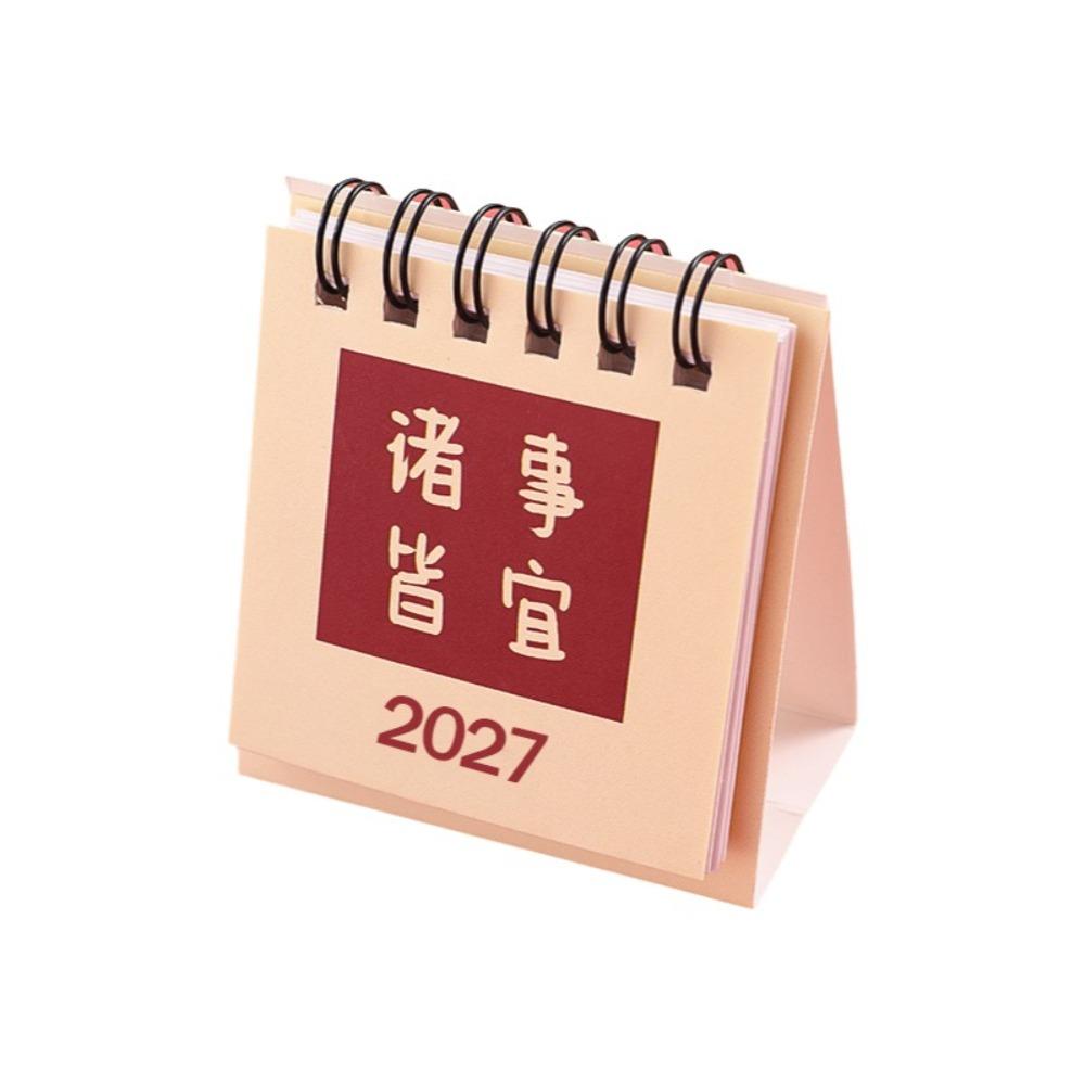 Paper Standing Flip Calendar Standing Design Spiral Desk Calendar Office Desk Style 1
