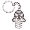 Hamsa Hand Charm Keychain Evil Eye Protection Key Ring 28mm Ring