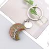 Natural Stone Moon Keychain Keychain, Bag Pendant, Moon Keyring Pendant.
