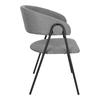 Larisa GRAY UPHOLSTERED CHAIR, minimalist