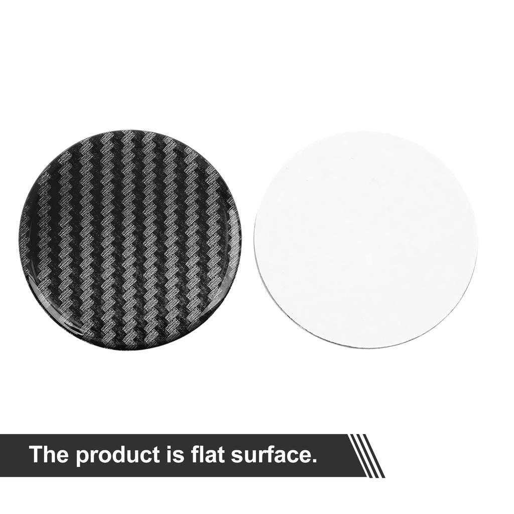 Uxcell Wheel Center Cap Stickers, Clear Resin Carbon Fiber, Pack of 4, 60mm
