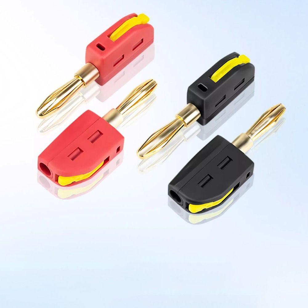 Fast Circuit Connection Banana Plug Gold Plated Contacts Stable Transmission Gold Plated Banana Plug Optimally Conductivity