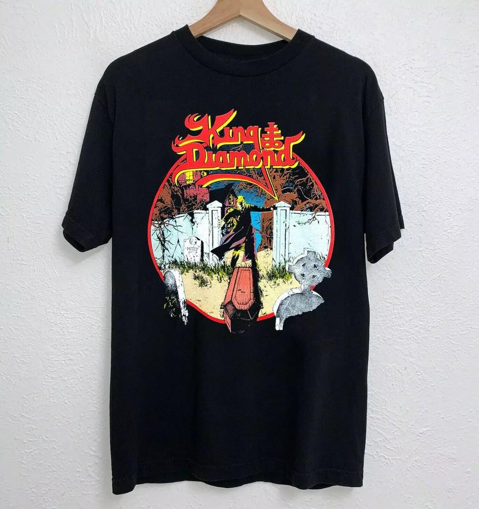 1990 KING DIAMOND Band Short Sleeve Cotton Black All Size TShirt Unisex T-Shirt S