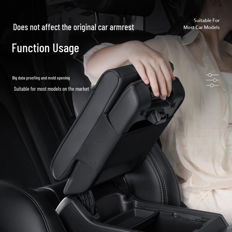 Universal Car Armrest Pad: Memory Foam Console Cover & Elbow Support