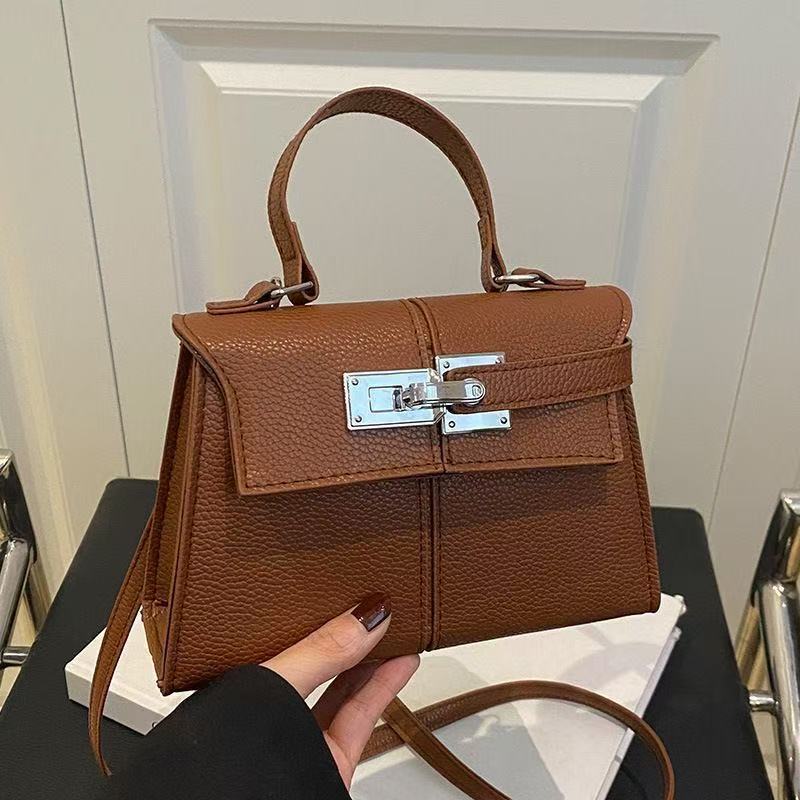 2025 Women Niche Composite Leather Trapezoidal Bag Large Capacity Single-Shoulder Crossbody Bag Fashionable Ladies Handbag