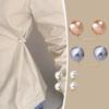 Dobbel Faux Pearl Lady Brosje Dress Jakke Cardigan Pin Spenne Enkel Elegant Faux Pearl Brosjer Utsøkt motesmykkedekorasjon