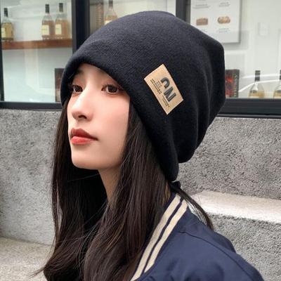 Mode Brief Gestrickte Wollmütze Für Frauen Baggy Slouchy Beanie Herbst Winter Warm Halten Skullies Kappe Koreanische Mädchen Hip Hop Motorhaube