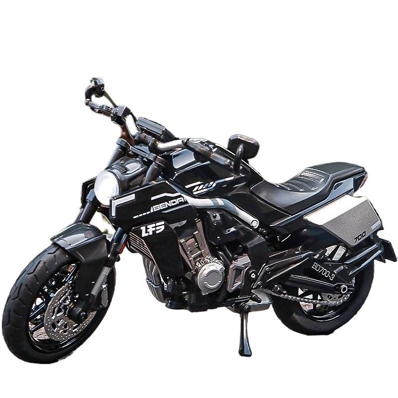 1/12 Scale TANG KNIFE LFS700 Motorcycle Model Alloy Diecast Model Sound & Light Series Children Toy Kids Gift Birthday Present