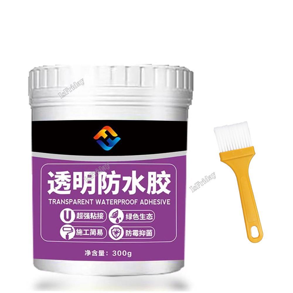 300g Transparent Waterproof Sealant Adhesive for Exterior Walls Leak Proof Coating Bathroom Floor Crack Sealing Mold-Proof