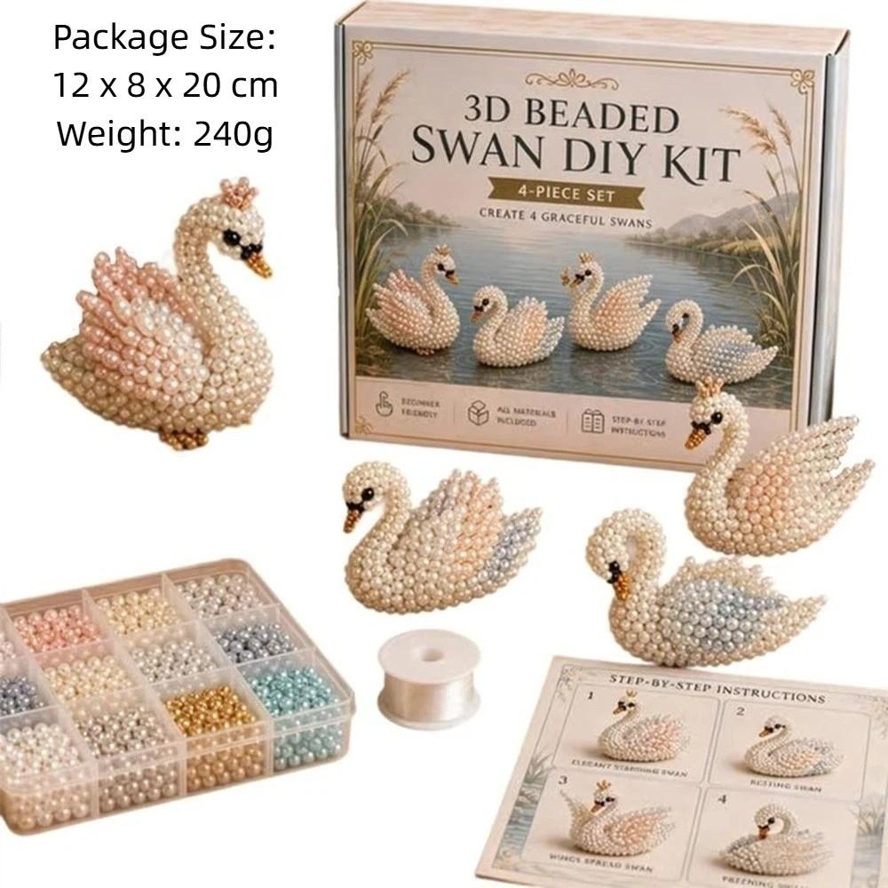 New Creative 3D Bead Kit Mother Mary Character Series Swan Beading Set Happy Family Bead Weaving Kit DIY Activity