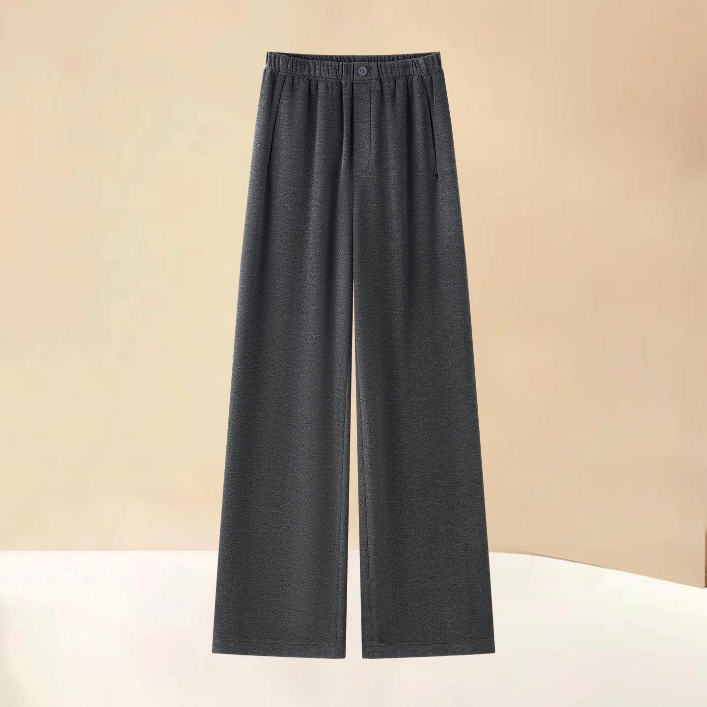 

Women s High-Waist Slimming Wool Acetate Pants: Soft, Skin-Friendly, and Versatile for Autumn/Winter 29/XL [suitable for 115-125 lbs] серый