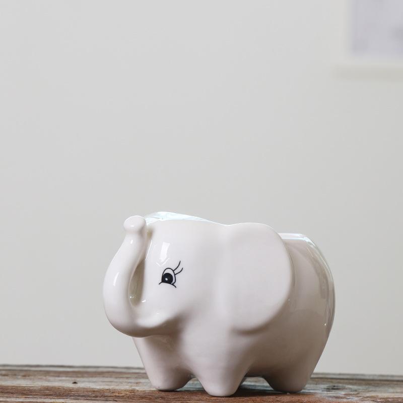 Outdoor Courtyard Garden Decoration Ornament Creative Hippopotamus Ceramic Craft Flower Pot Balcony Desktop Potted Ornament