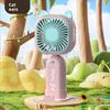 Portable Handheld Mini Fan with LED Light, USB Rechargeable, Quiet 3-Speed Cooling Fan