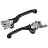 ZETA RACING Jeu de leviers de pivot FP Noir Levier pliant vers l'avant Position Réglage continu Alliage d'aluminium forgé DIRTFREAK G6444 KX450/X '24-26 3 doigts