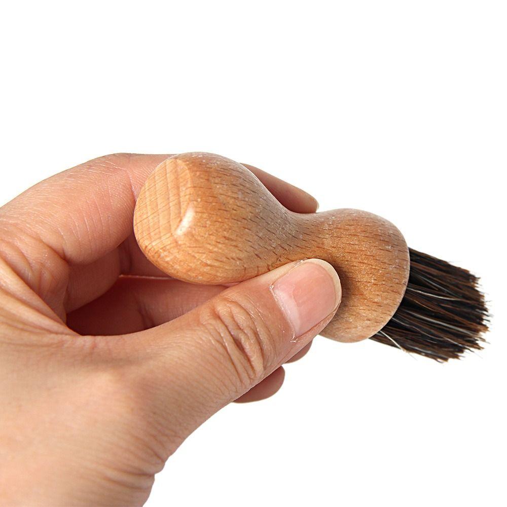 Wooden Handle Horsehair Shoe Care Brush Multifunction Eco Friendly Kitchen Cleaning Brush Dust Removal Durable Dish Brush