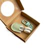 High Precision Art Mini Scissors Colorful Hook Buckle Keychain Design Sewing Embroidery Snips with Storage Box