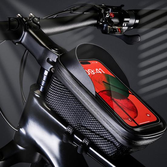 Waterproof Bike Pouch Phone Bag EVA Hard Shell Touchscreen Lightweight Cycling Bicycle Road Mountain Top Tube Front Frame Cellphone