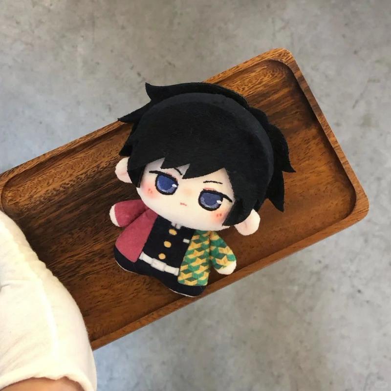 Demon Anime Figure Giyu Tomioka Mitsuri Kanroji 10Cm Cotton Doll Plush Keychain Toy Cute Desktop Decoration Gift For Fans
