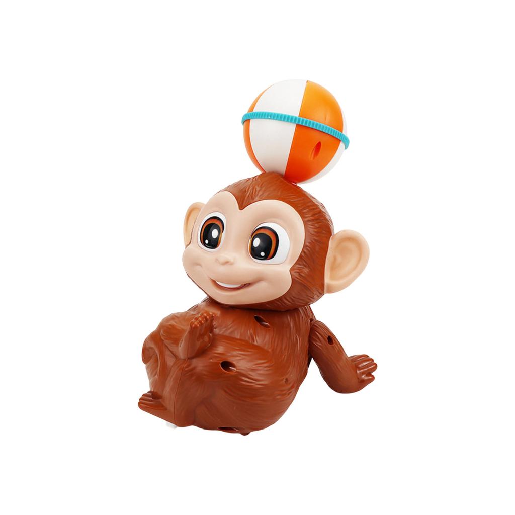 Electric Children's Stunt Ball-balancing  Spinning Crawling Light And Music Children's Doll Toy