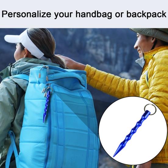 Selbstverteidigungs-Schlüsselanhänger Sicherheit Sicherheit Laufen Stiftspitze Anhänger Legierung Luftfahrtaluminium Rucksack Verteidigung Nacht Stiftspitze Anhänger