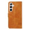 For Samsung Galaxy S24/Galaxy S25 Wallet Case T-Shape Lines Leather Phone Cover Stand