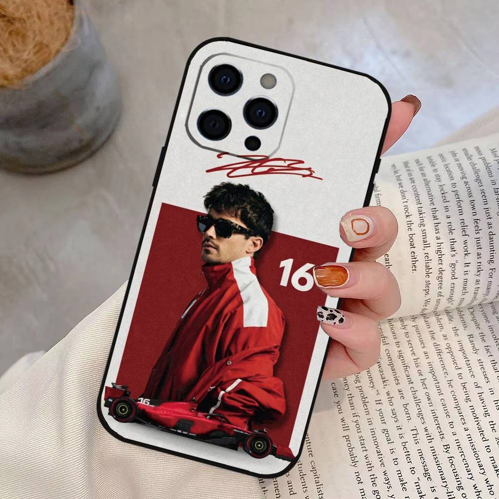 Sports Charles Leclerc Phone Case For iPhone 17, 16,15,14,13,12,11 Plus,Pro Max, Others Soft Black Cover