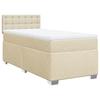 Boxspringbed met Matras Crème 80x200 cm Stof