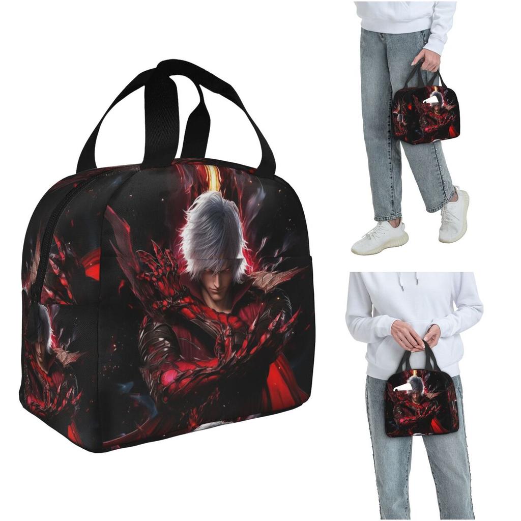 Devil May Cry Game Insulated Lunch Bag for Women Children Portable Food Boxes Thermal Lunch Box Tote