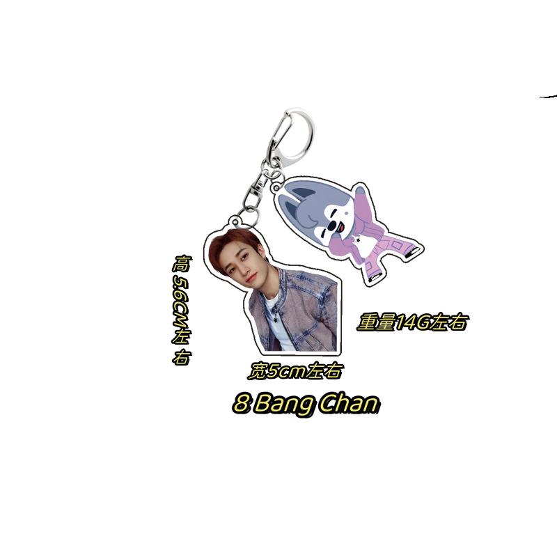 Cartoon Skzoo Acrylic Double-Sided Keychain Acrylic Keychain Accessories Couple Souvenirs Anime Peripheral Gifts