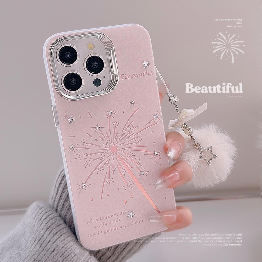 Pink Fairy Stick Iphone15 Suitable for 14Promax Mobile Phone Case Apple 16 Firework Lanyard 12 Laser Huawei