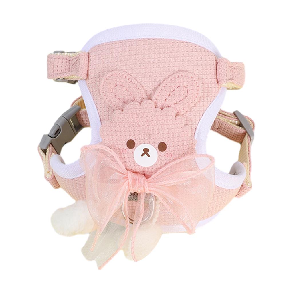 Cute Bow Pet Harness Undershirt Style Pet Leash Adjustable Leash Pets Harness for Small Dog Cat Supplies For Outdoor