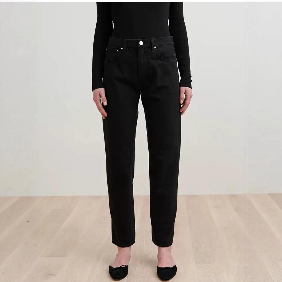 Nordic Niche TOT Original Classic Mid-High Waist Straight-Leg Twisted Seam Washed Jeans