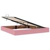 Storage Bed with Headboard Pink 200 X 200 Cm Velvet