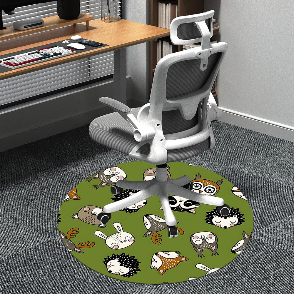 

1pc Forest Creatures Chair Carpet for Office, Perfect for Office, Holiday Party Decoration Choice yy260314096 80cm by 80cm