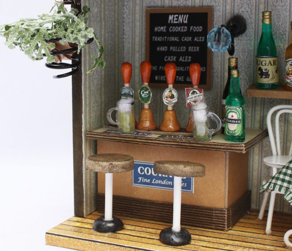 Billy Handmade Dollhouse Kit Corner Shop Kit Seaside Beer Stand 8788