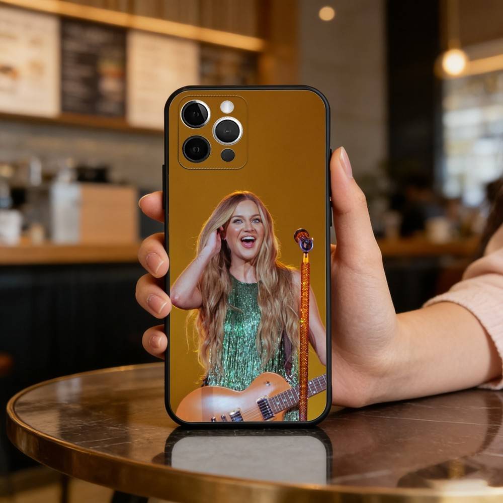COOL K-Kelsea Ballerini Phone Case For iPhone 17,16,15,14,13,12,11 Plus,Pro Max,Soft Silicone Black Cover
