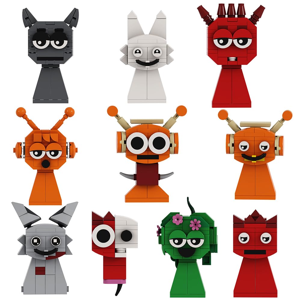 

Sprunki Blocks, Sprunki Blocks, Game Toys, Character Singing Monster Horror Figures, Fun Educational Toys for Fans and Kids, Christmas Gifts (10