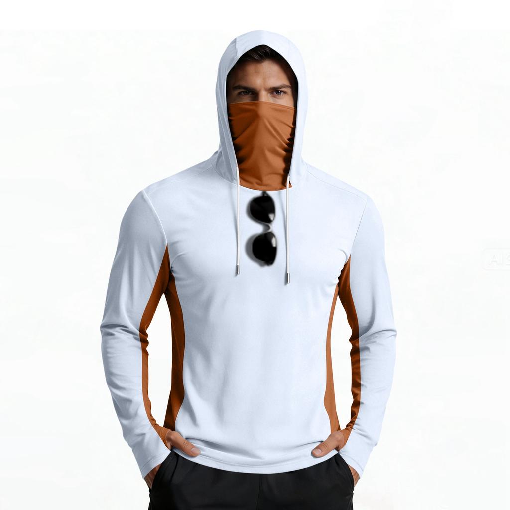 Herren Langarm Leichtes Kapuzenshirt mit Kordelzug Sportliche Passform Pullover für Outdoor-Aktivitäten und Sport
