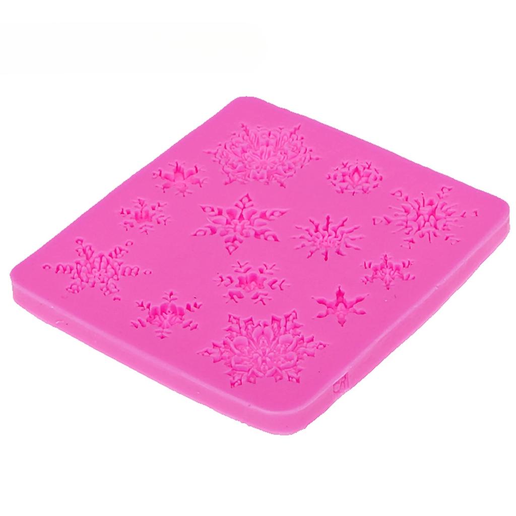 3D Weihnachtsdekorationen Schneeflocke Spitze Schokolade Party DIY Fondant Backen Kochen Kuchen Dekorationswerkzeuge Silikonform T0026
